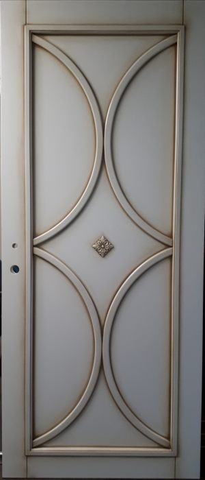 Межкомнатная дверь в профиле массив (эмаль с патиной) Благовещенск