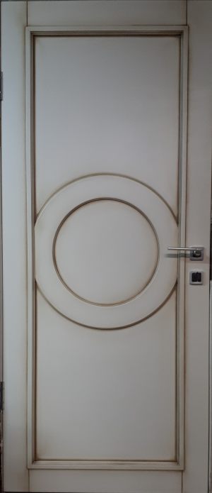 Межкомнатная дверь в профиле массив (эмаль с патиной) Благовещенск